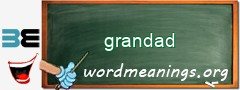 WordMeaning blackboard for grandad